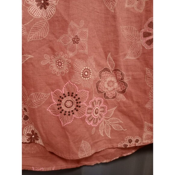 ANA A New Approach Womens FLORAL DEEP ORANGE CUFFED Short Sleeve Dress, Size XS - Picture 2 of 13